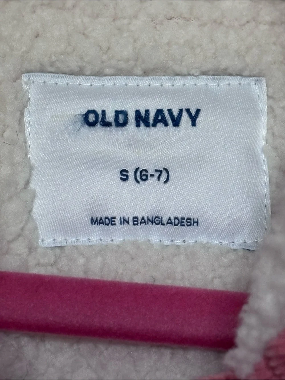 Old Navy Rose Pink Corduroy Jacket with White Sherpa Collar